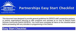 link to Easy Start Checklist
